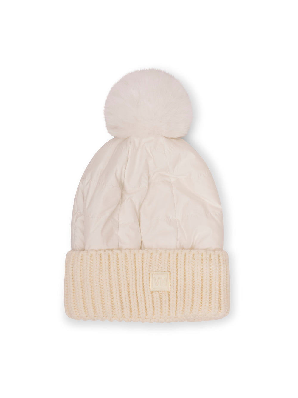 Vintage Havana | PUFFER POMPOM HAT - WHITE