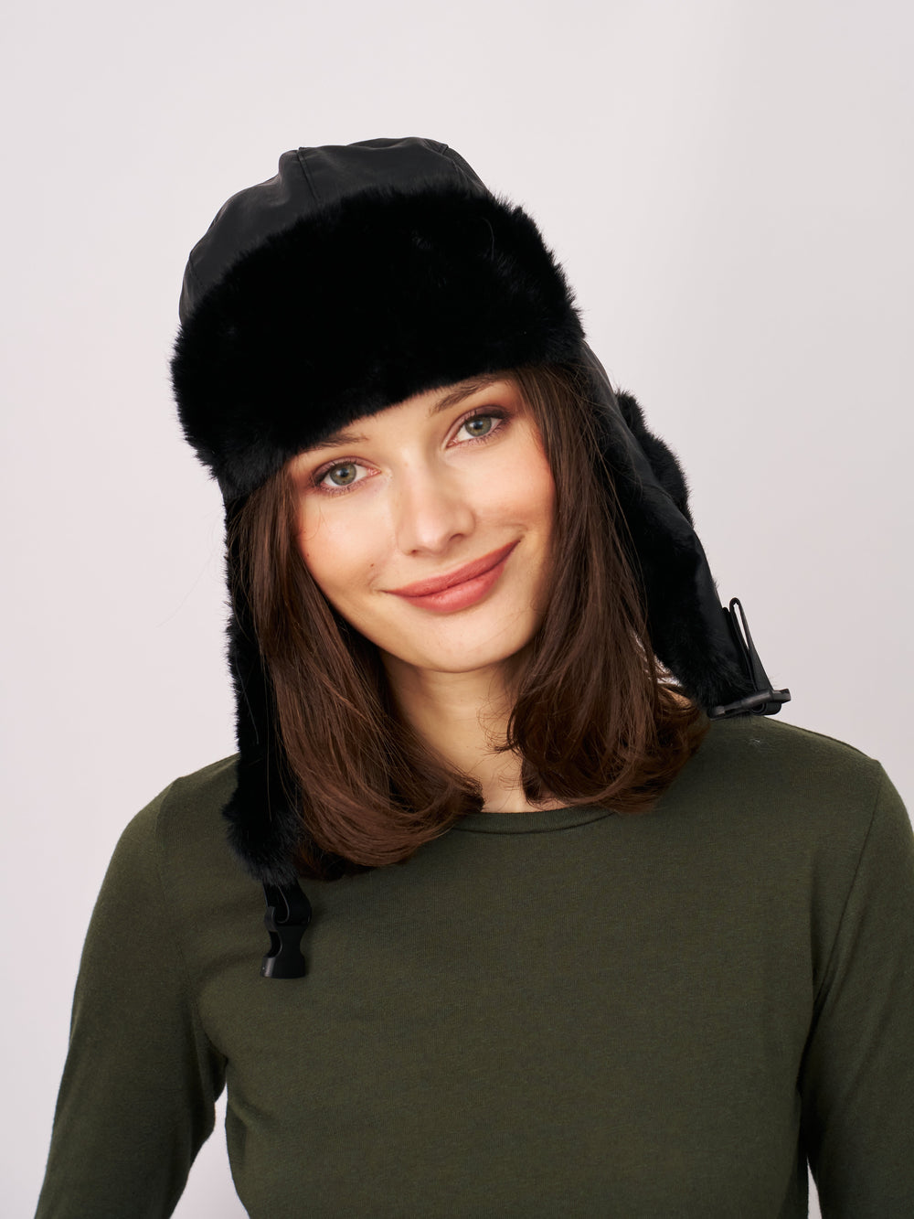 Vintage Havana | FUR TRAPPER HAT - BLACK