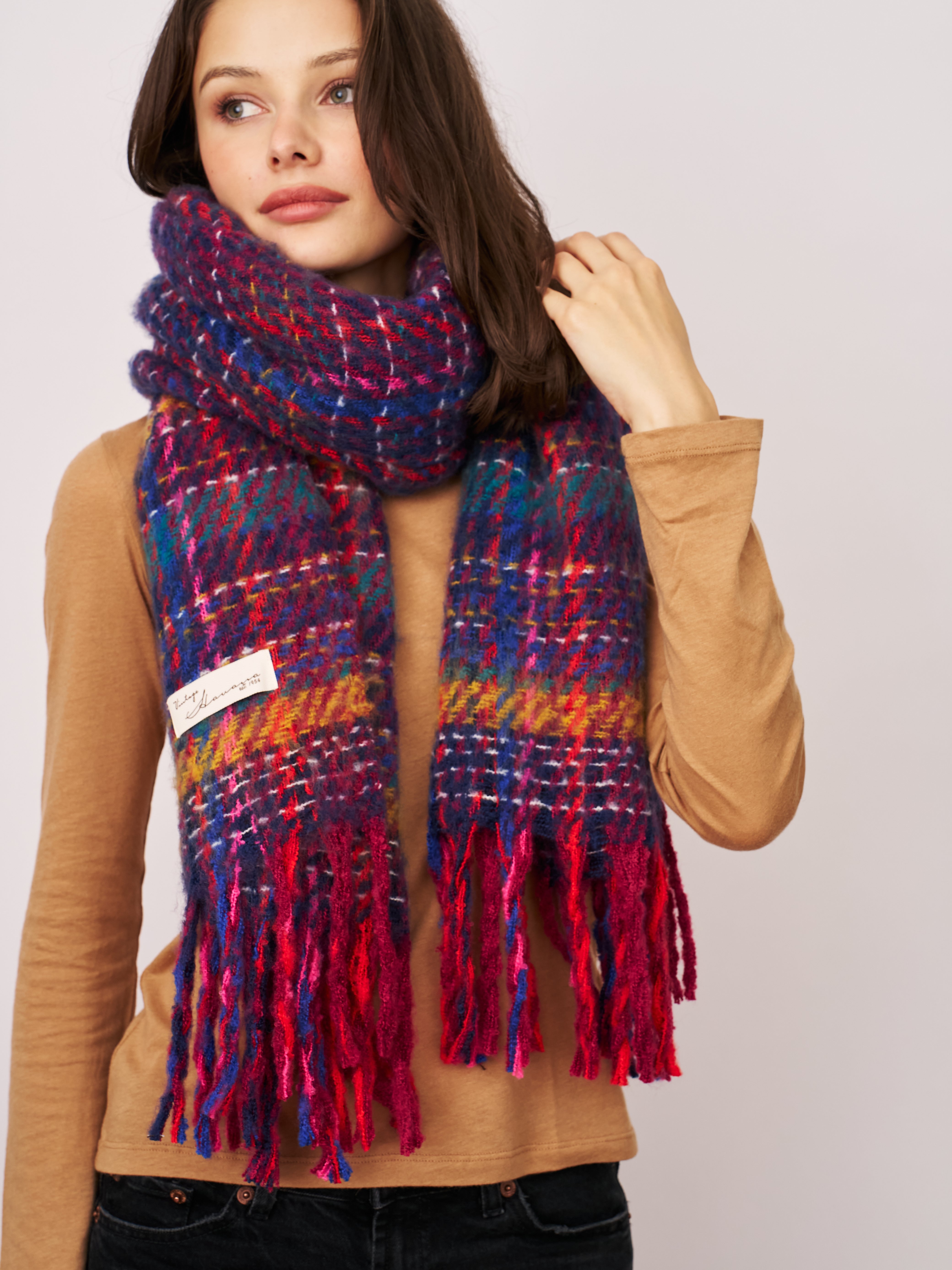 Vintage Havana | BRUSH SCARF - PINK MULTI