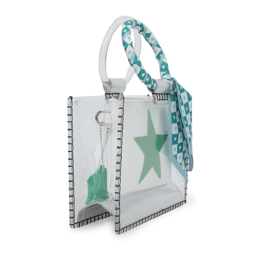 Vintage Havana | MINI MOLLY - SCARF WHITE GREEN