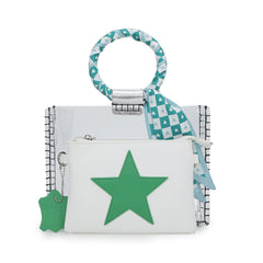 Vintage Havana | MINI MOLLY - SCARF WHITE GREEN