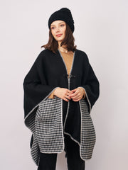 Vintage Havana | WHIPSTITCH RUANA - BLACK/IVORY