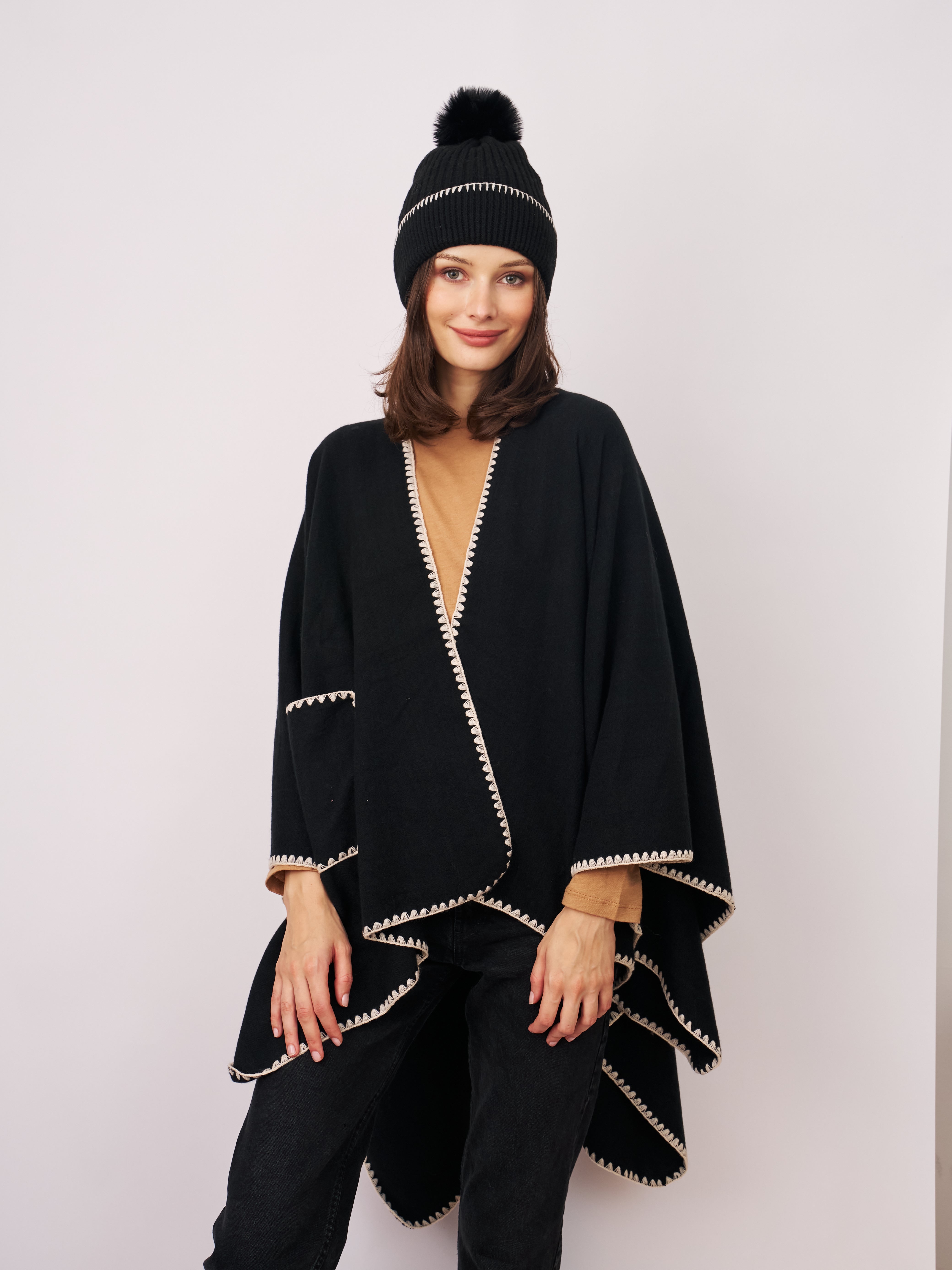 Vintage Havana | WHIPSTITCH RUANA WITH POCKETS
