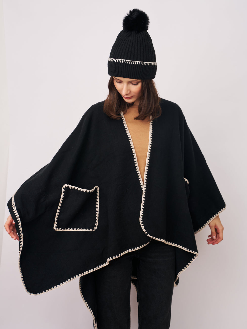 Vintage Havana | WHIPSTITCH RUANA WITH POCKETS