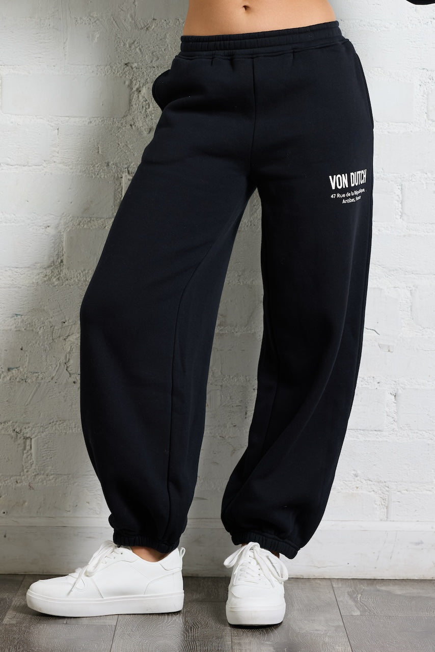 Vintage Havana | Von Dutch Jogger in Black