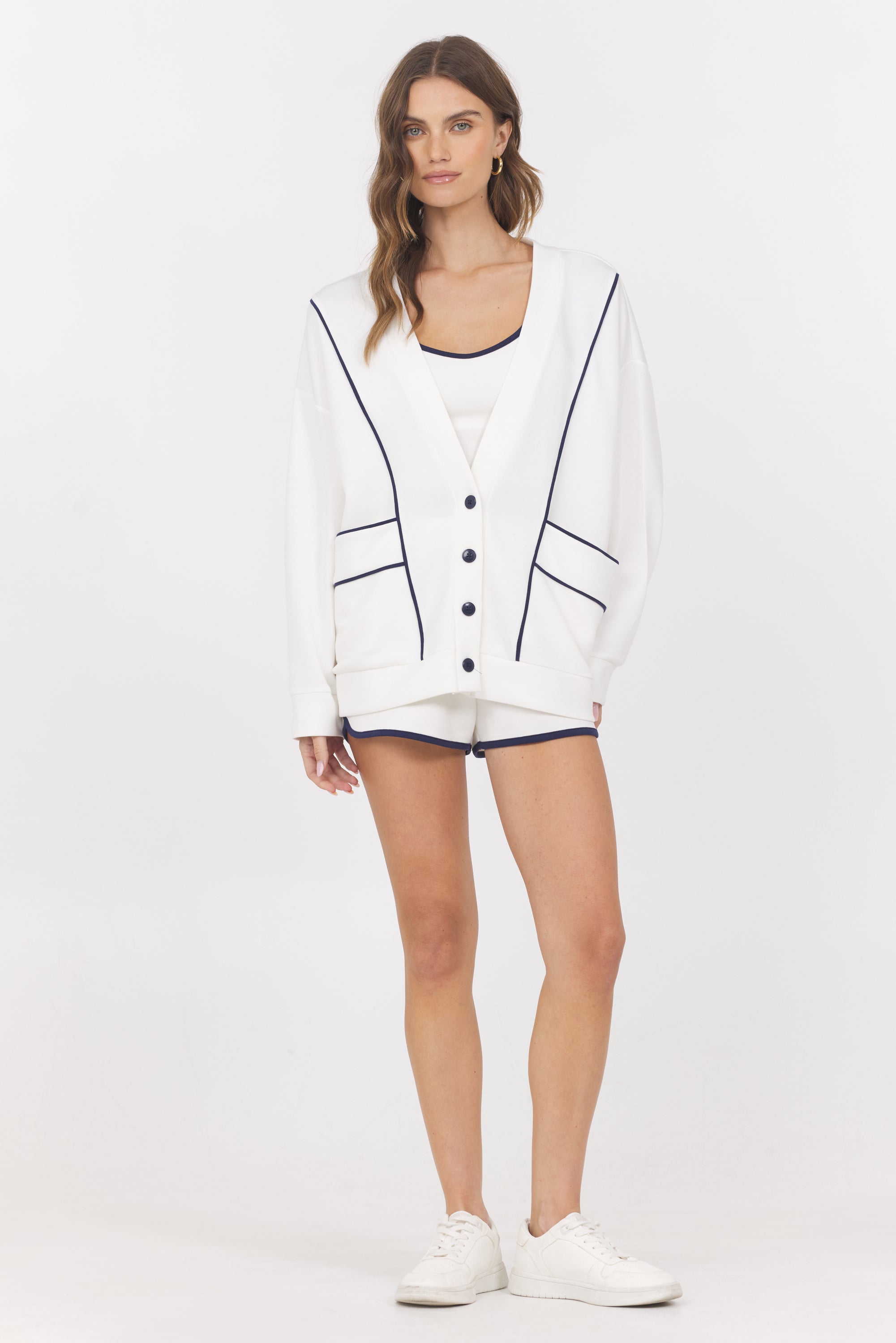 Vintage Havana | Cloud w/ Piping Cardigan