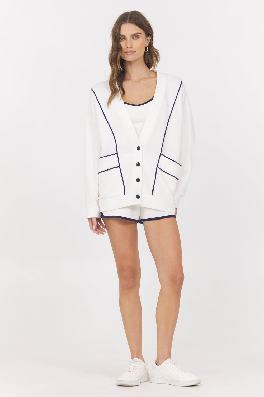 Vintage Havana | Cloud w/ Piping Cardigan
