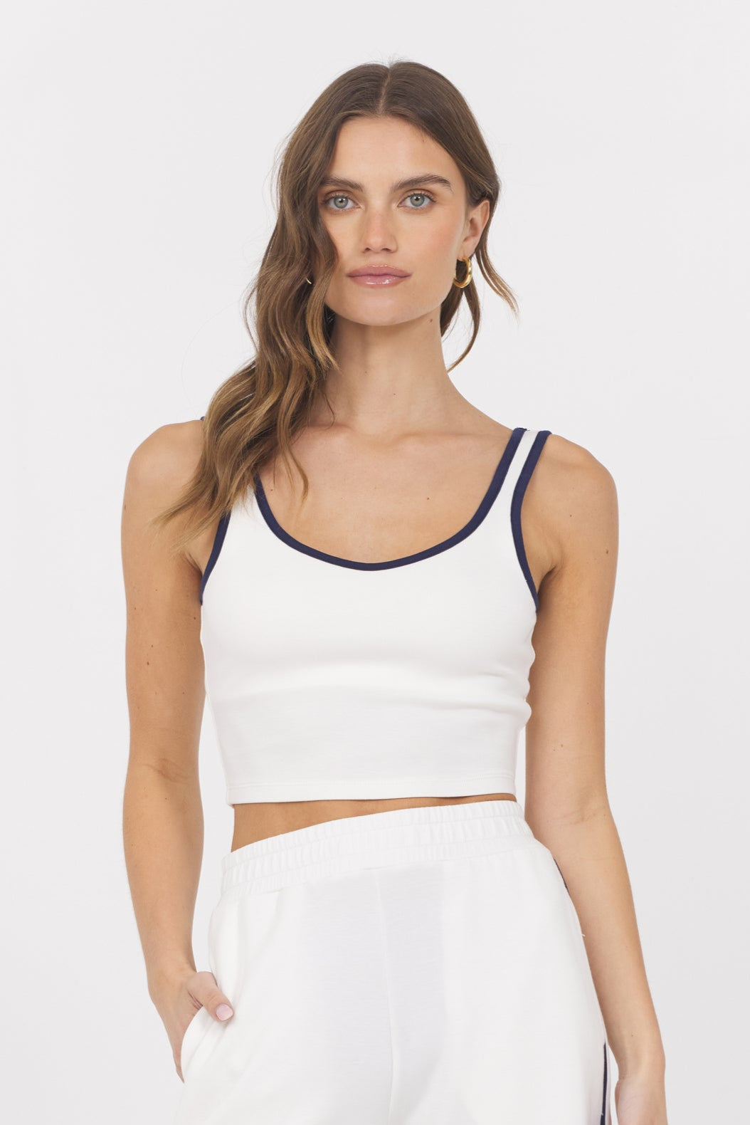 Vintage Havana | White Navy Cloud w/ Piping Tank