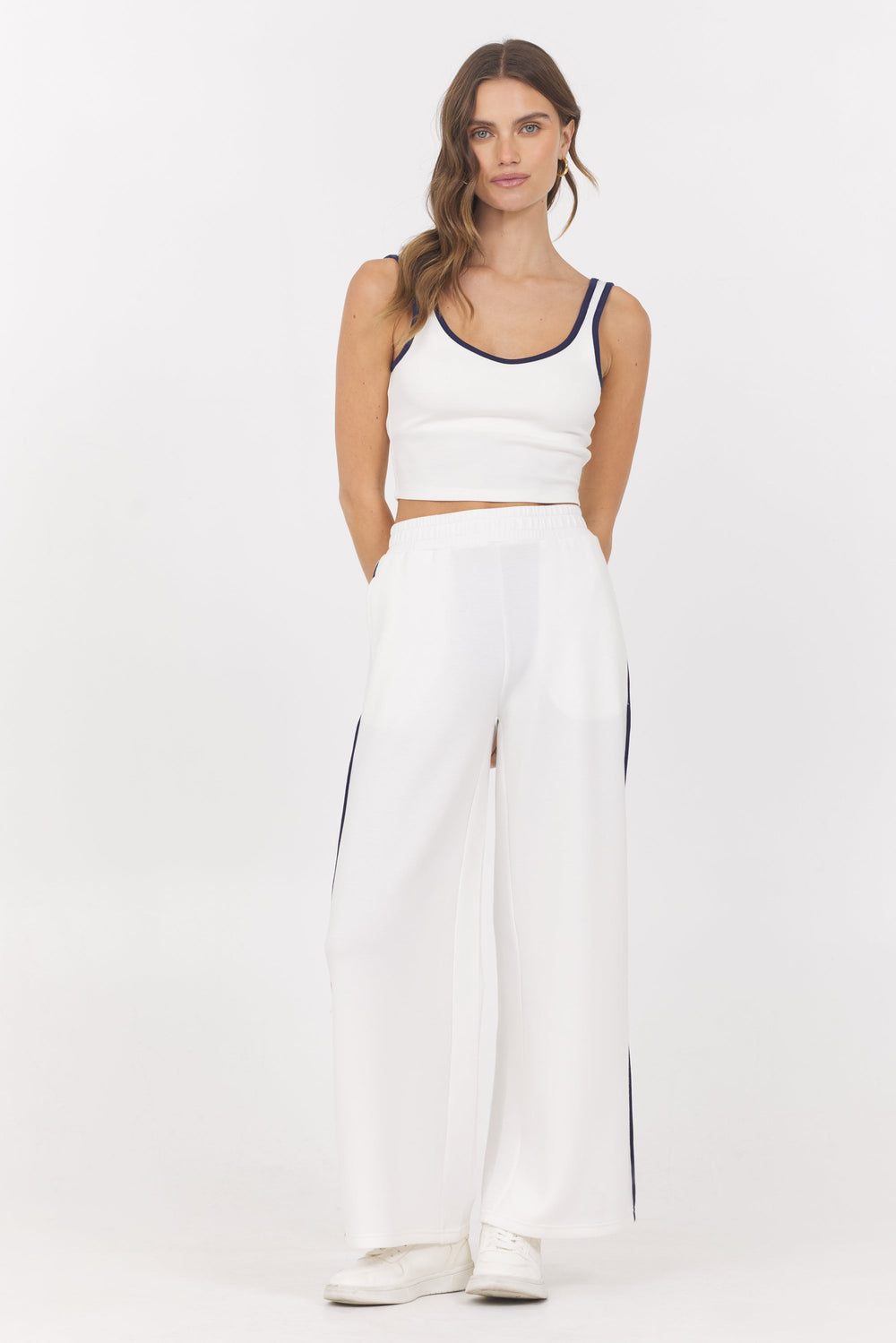 Vintage Havana | White Navy Cloud w/ Piping Tank