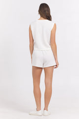 Vintage Havana | Egg Shell Cloud Cut Off Tank