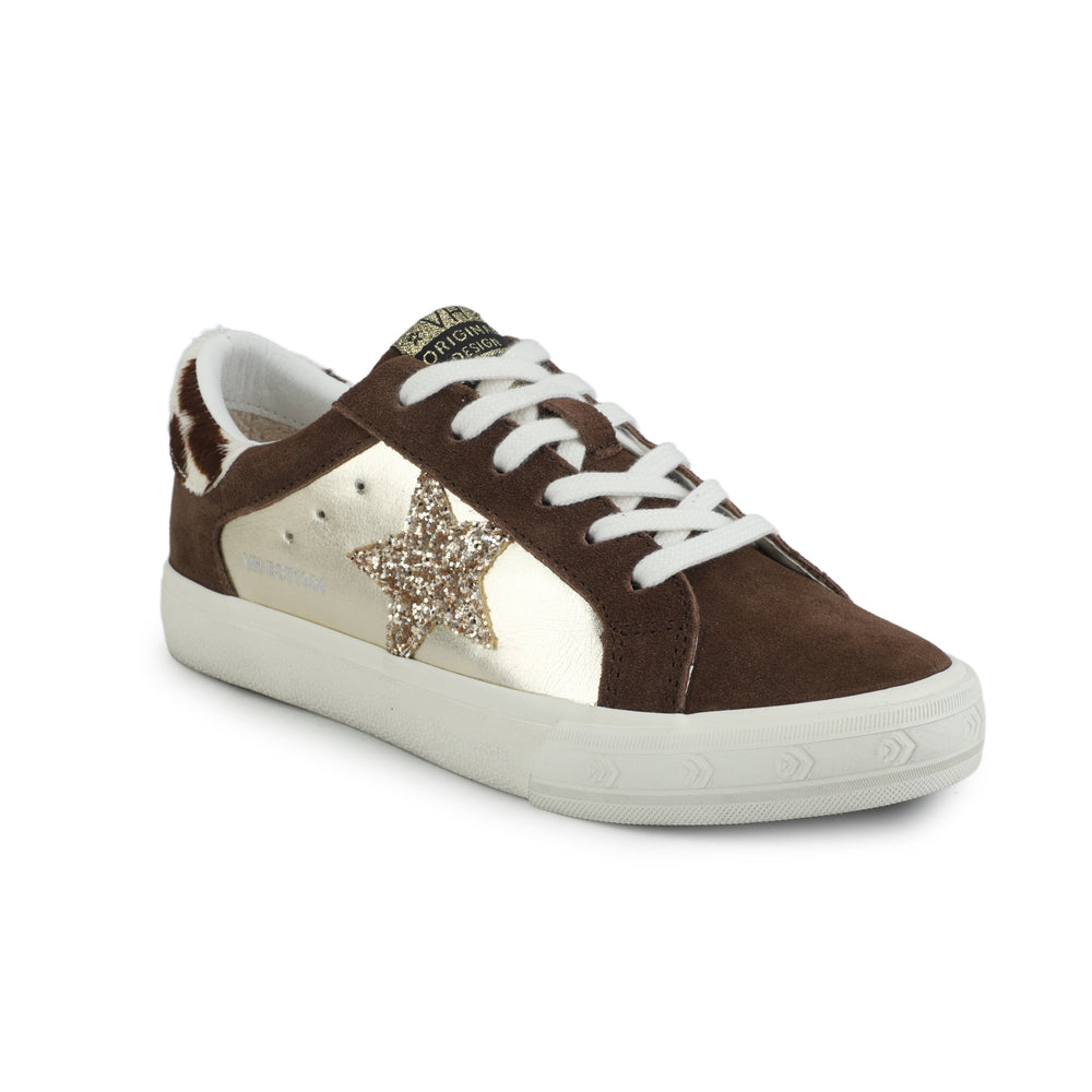 Vintage Havana | GRANDE - BROWN SUEDE/GOLD FOIL