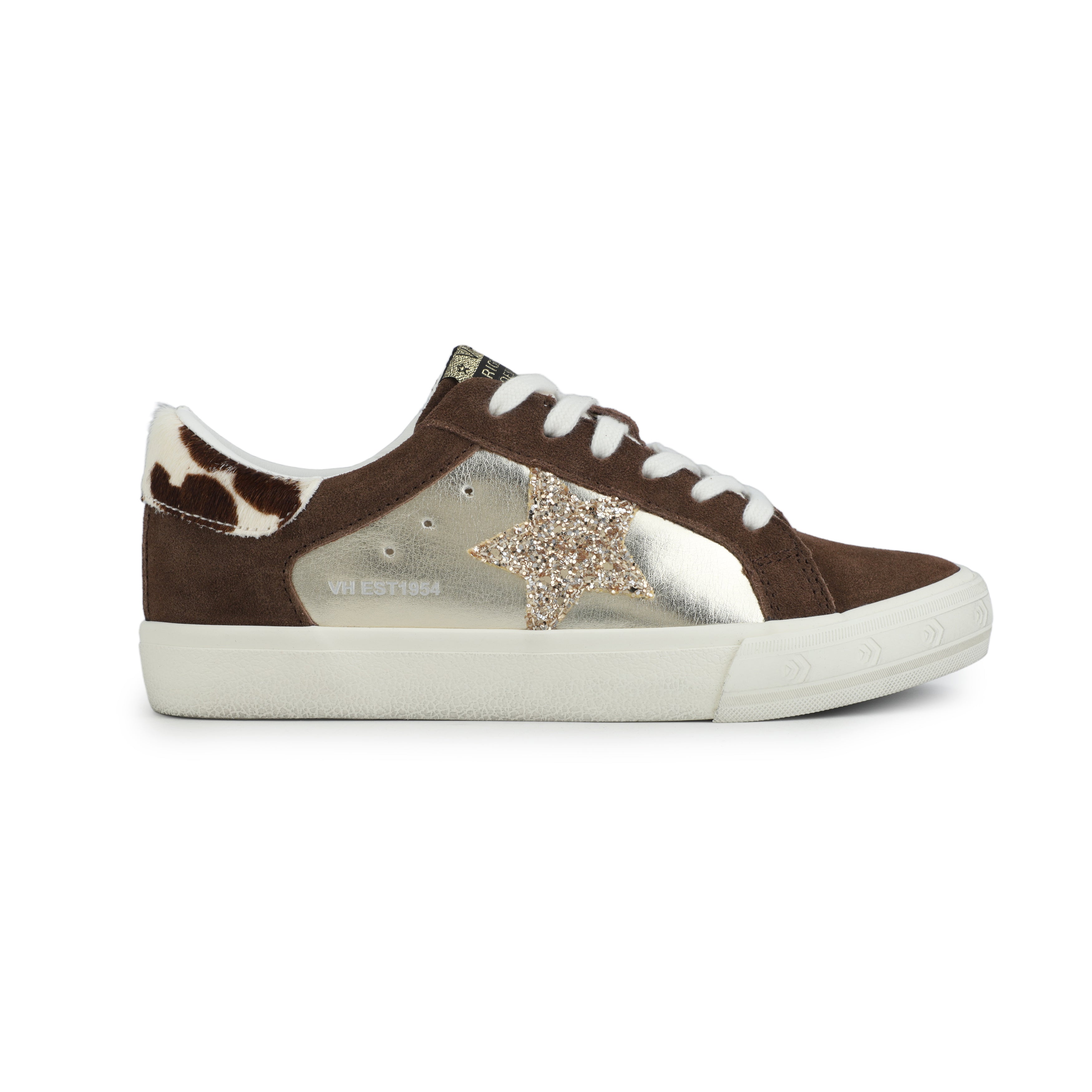 Vintage Havana | GRANDE - BROWN SUEDE/GOLD FOIL