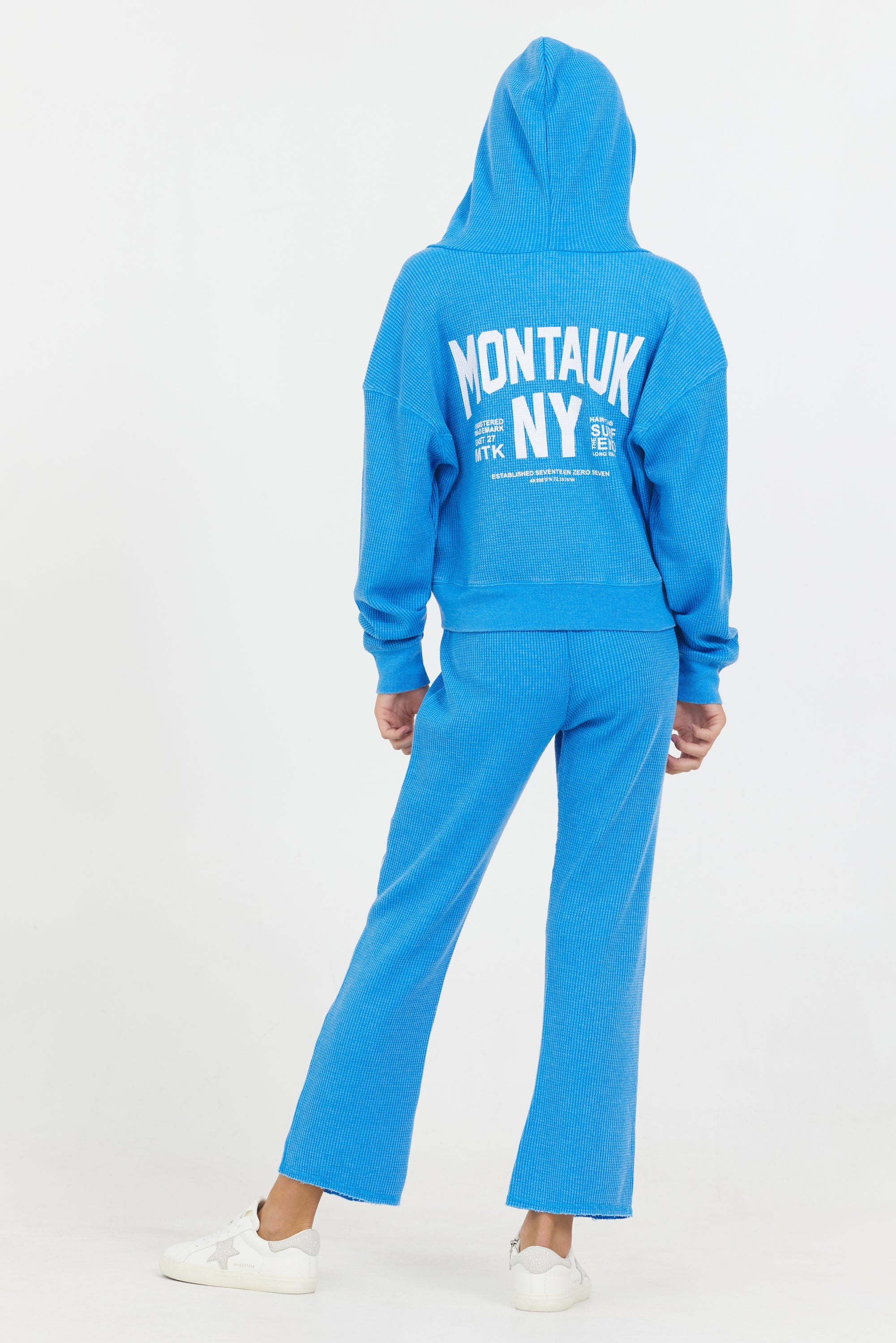 Vintage Havana | Kids "Montauk" Burnout Thermal Zip Hoodie
