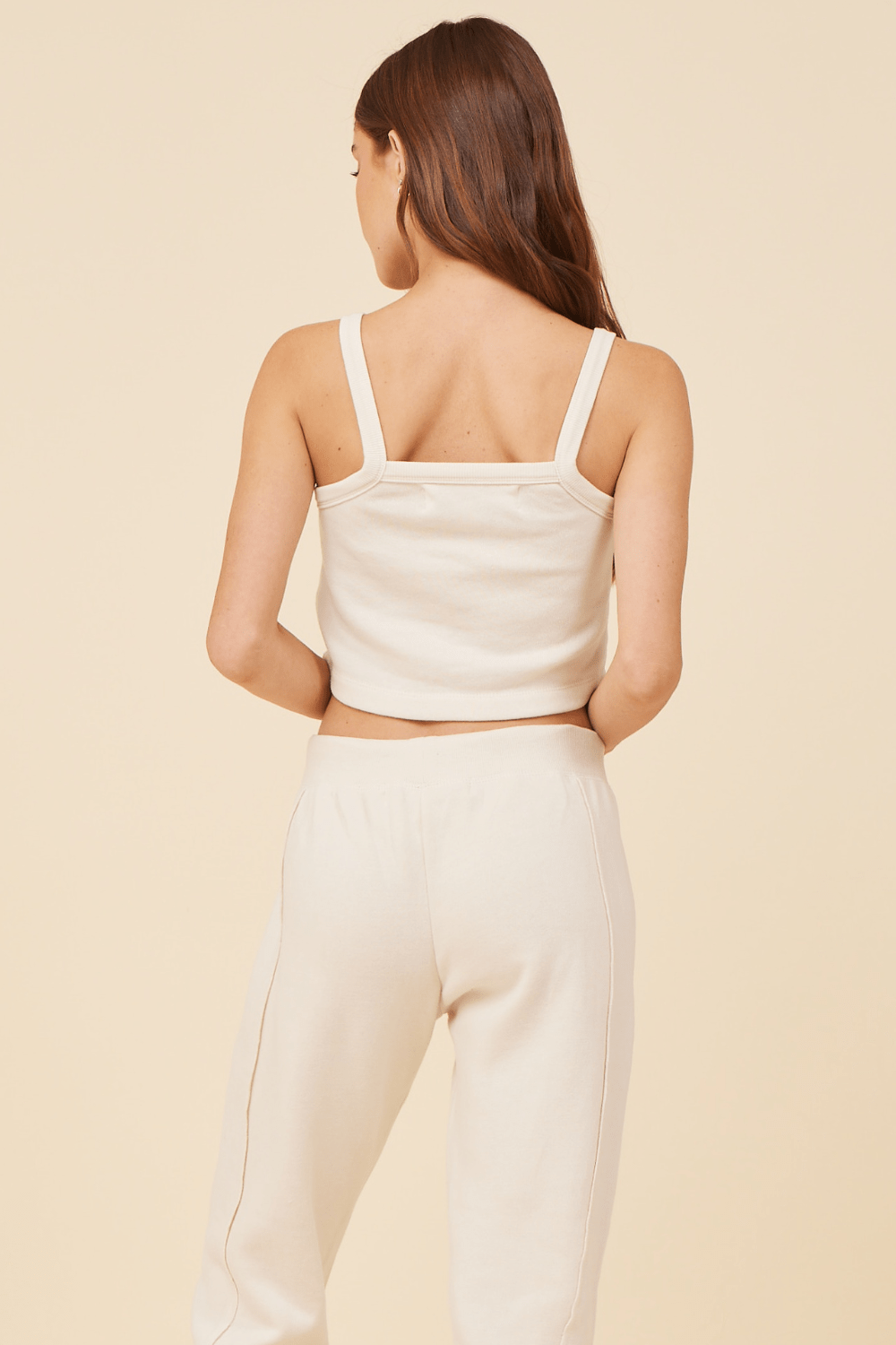 Vintage Havana | Coconut White Solid Burnout Fleece Tank