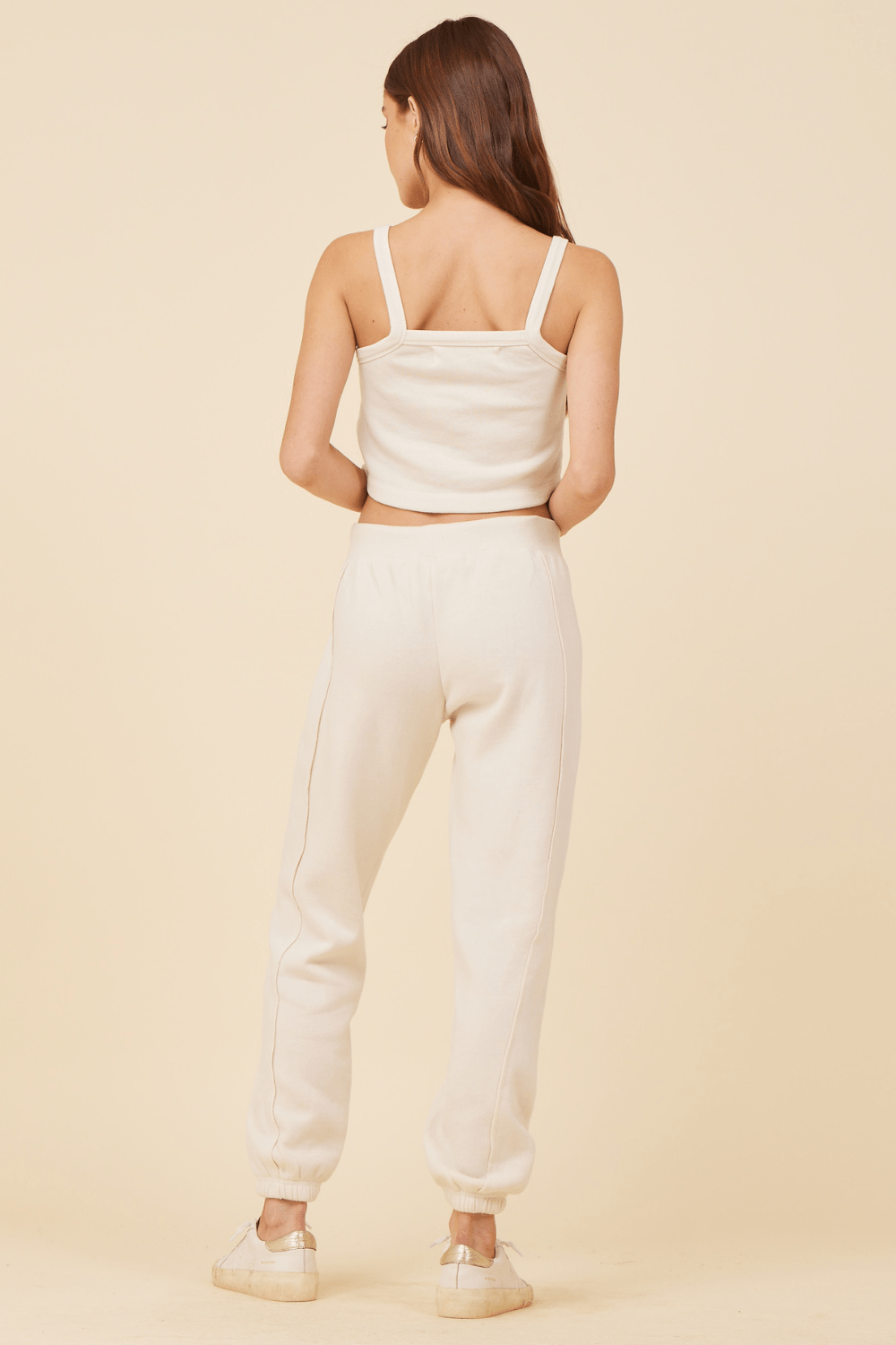 Vintage Havana | Coconut White Solid Burnout Fleece Tank