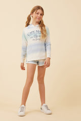 Vintage Havana | Blue Skies Ombre Tie Dye Hacci Tacked Short