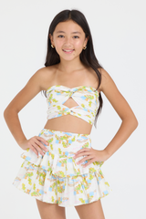 Vintage Havana | Kids Strapless Double Twist Top