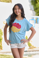 Vintage Havana | Kids Garment Dye Tee with Good Vibes Patch