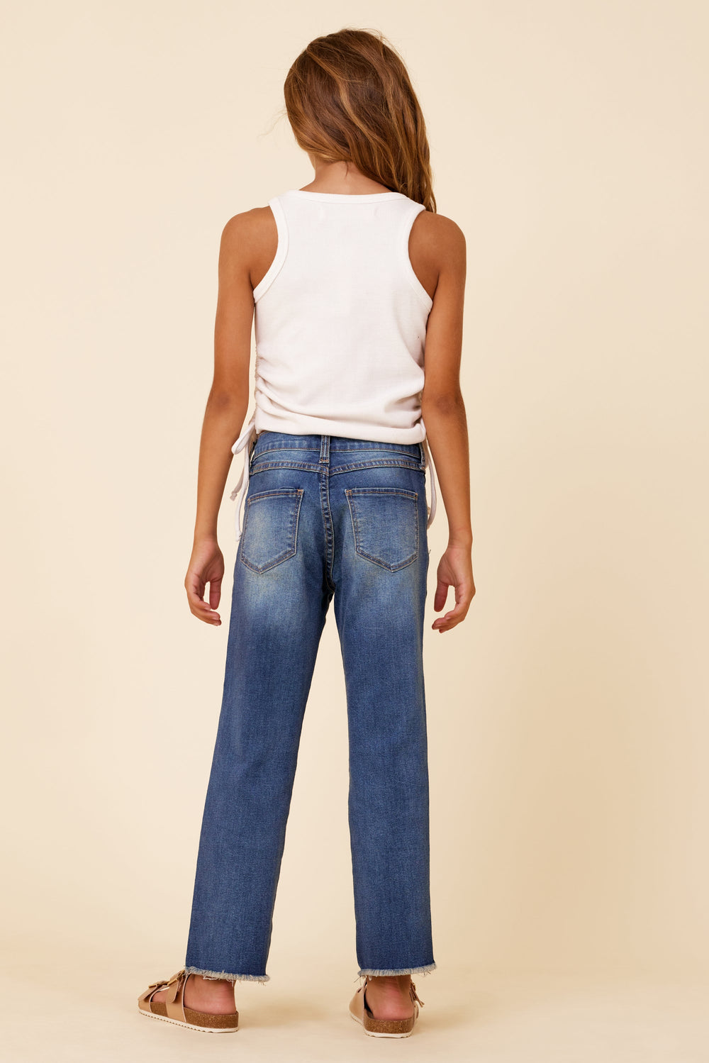 Vintage Havana | White Side Ruched Tank