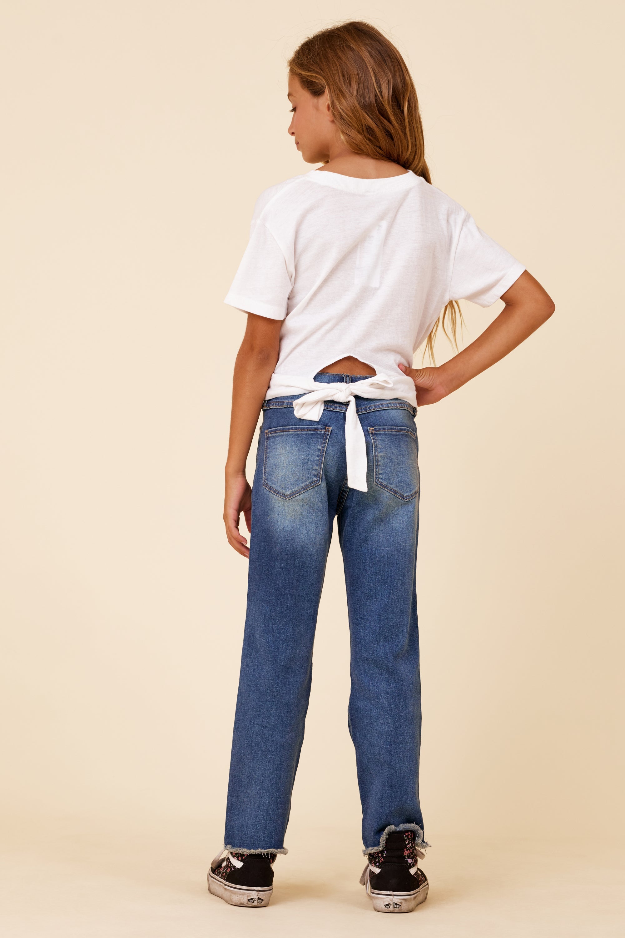 Vintage Havana | White Twist Tie Back Top