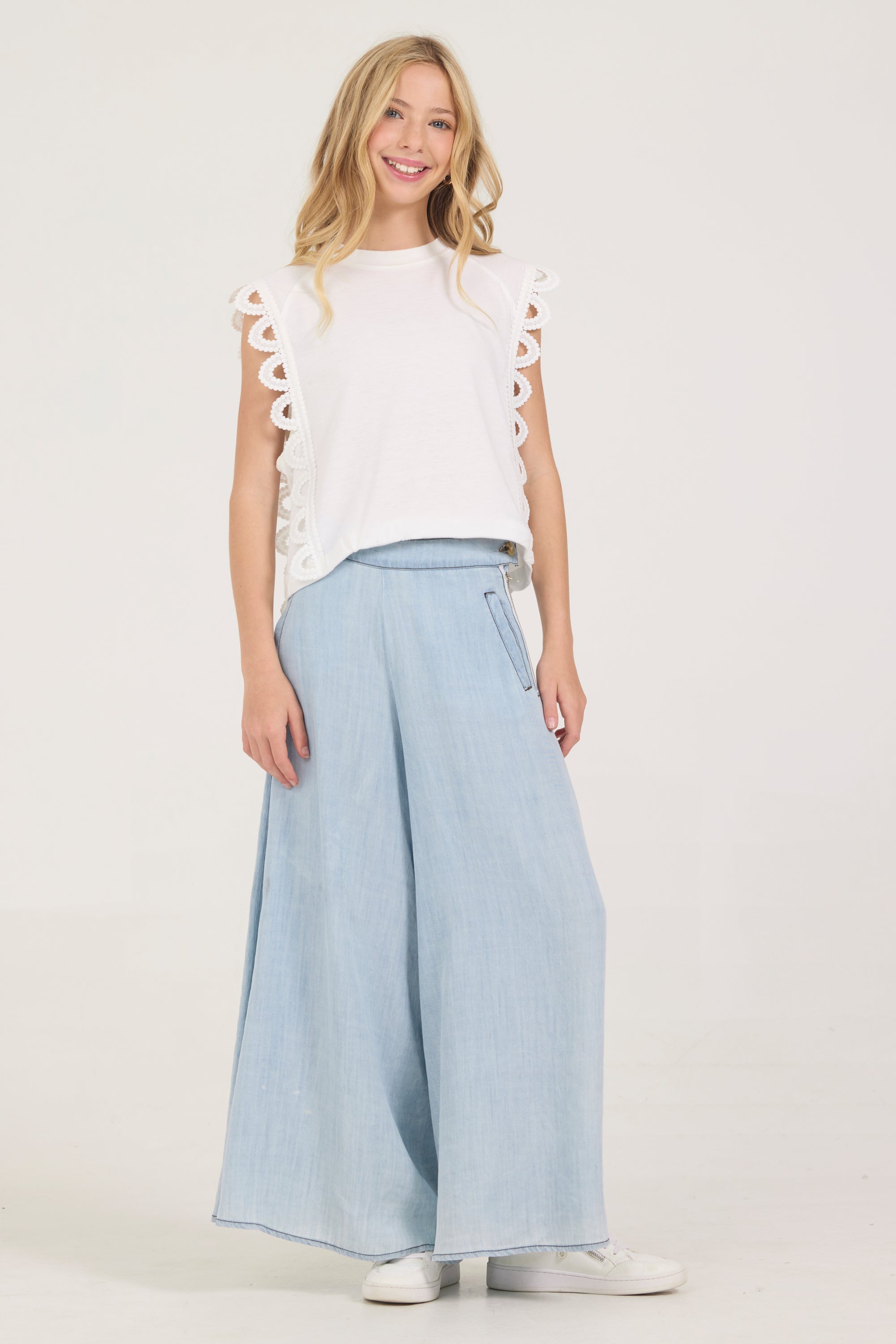 Vintage Havana | Kids Faux Denim Elastic Pant