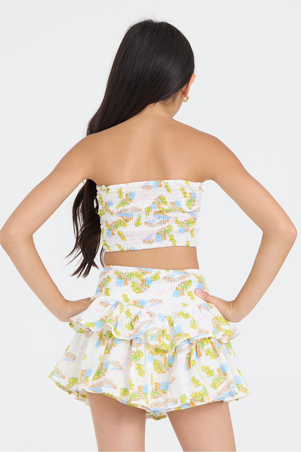 Vintage Havana | Kids Smocked Waist Ruffle Skort