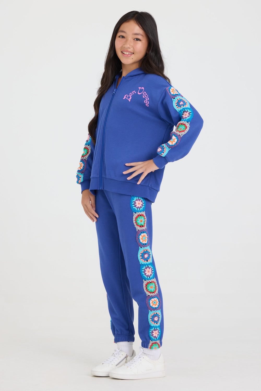 Vintage Havana | Kids Navy Jogger w/Crochet