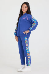Vintage Havana | Kids Navy Jogger w/Crochet