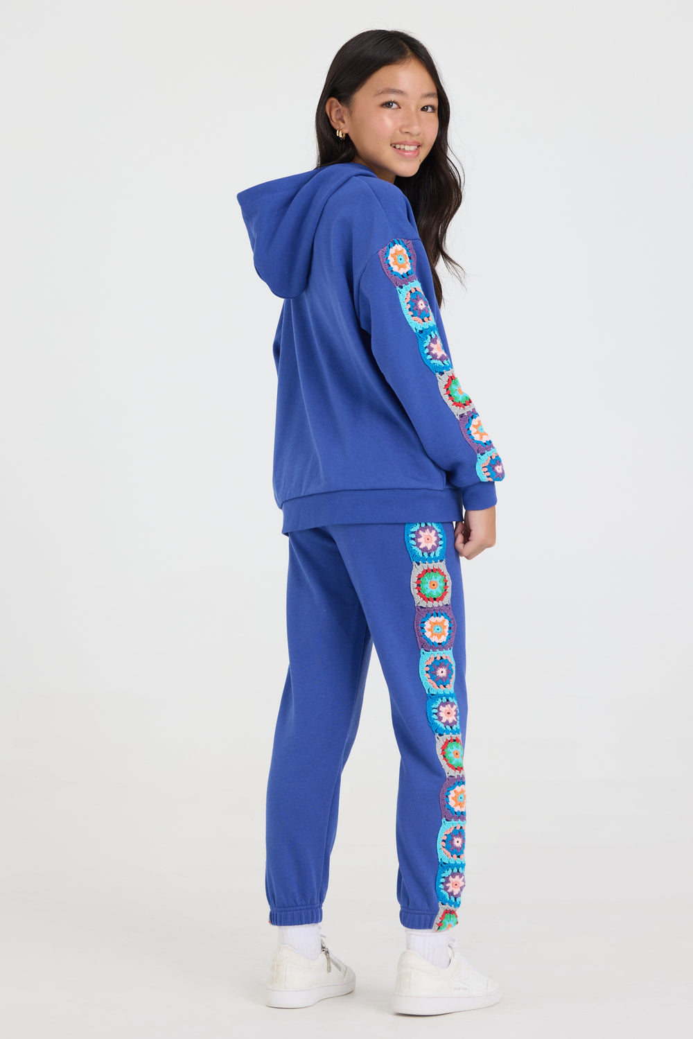 Vintage Havana | Kids Navy Jogger w/Crochet