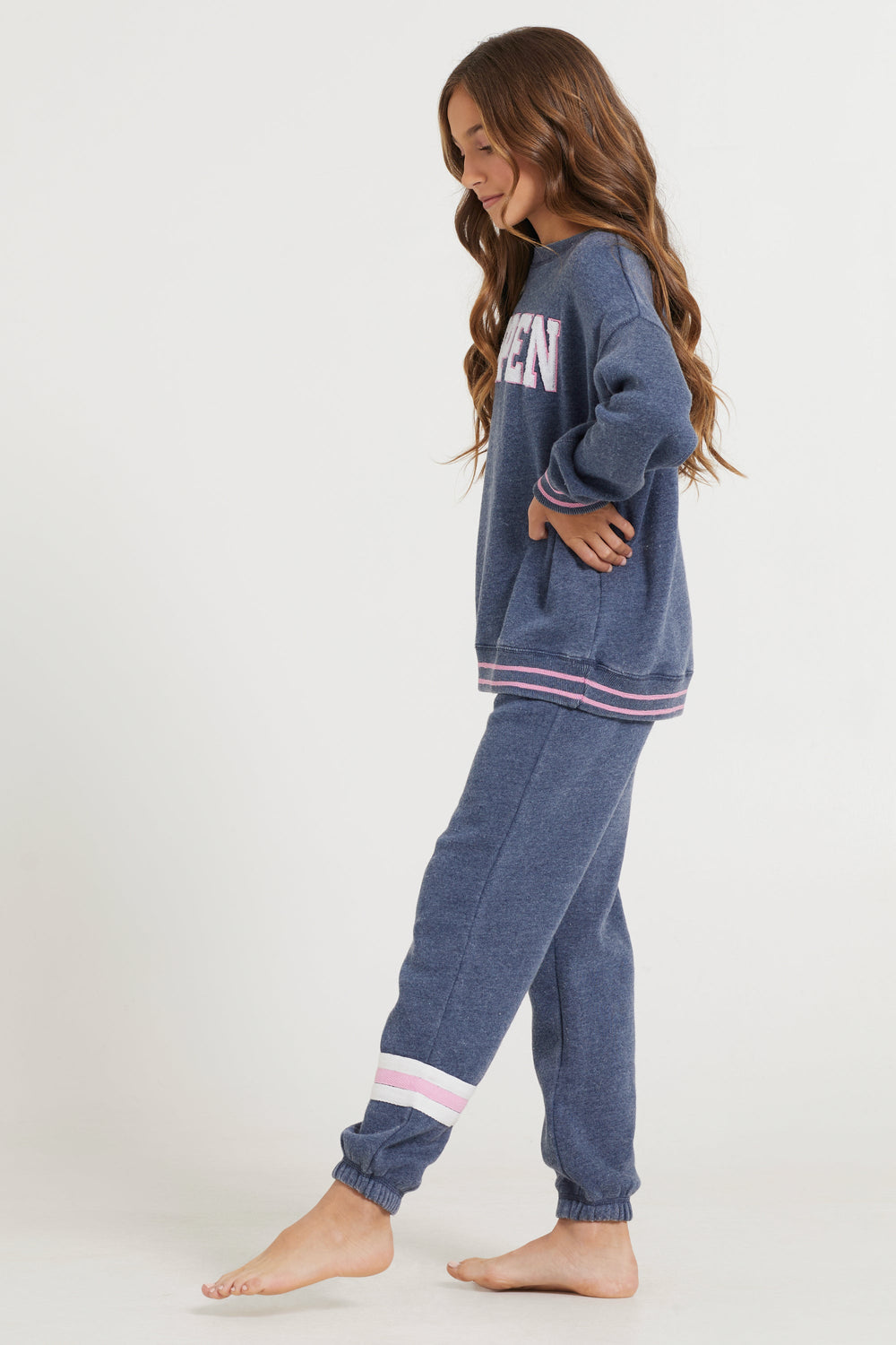 Vintage Havana | Kids Navy Aspen Patch Crew