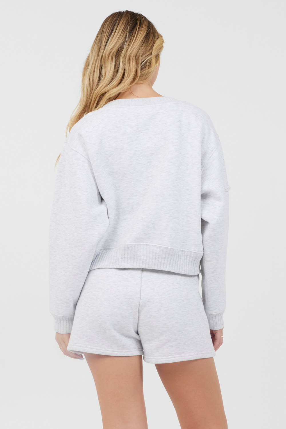 Vintage Havana | Grey Icicle Essential Fleece Crewneck