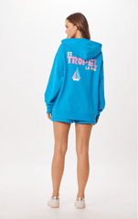 Vintage Havana | Bright Blue St. Tropez Jet Setter Surf Wash Zip Up