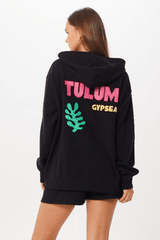 Vintage Havana | Black Tulum Jet Setter Surf Wash Zip Up
