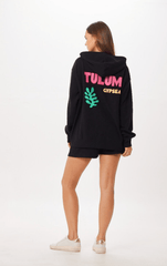 Vintage Havana | Black Tulum Jet Setter Surf Wash Zip Up