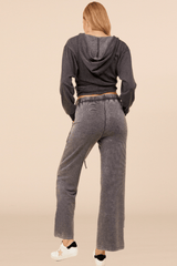 Vintage Havana | Heather Charcoal Lightweight Fleece Surplice Hoodie