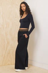 Vintage Havana | Heavy Surfwash Pant w/ Printed Double Waist