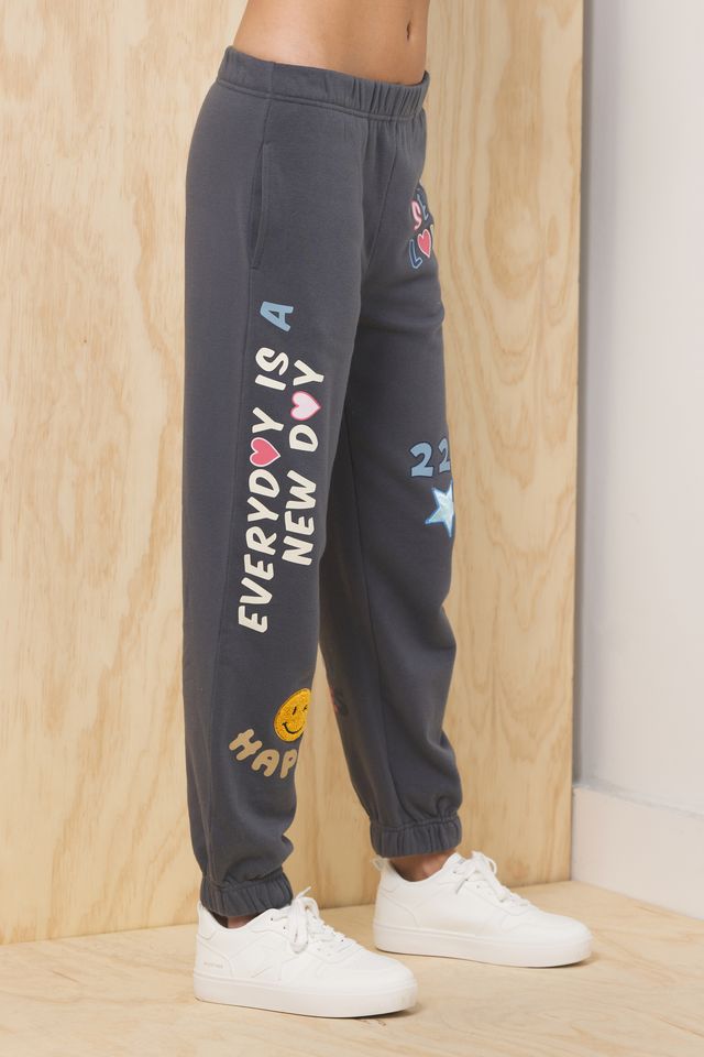Vintage Havana | Printed Surf Wash Jogger w/ Patches