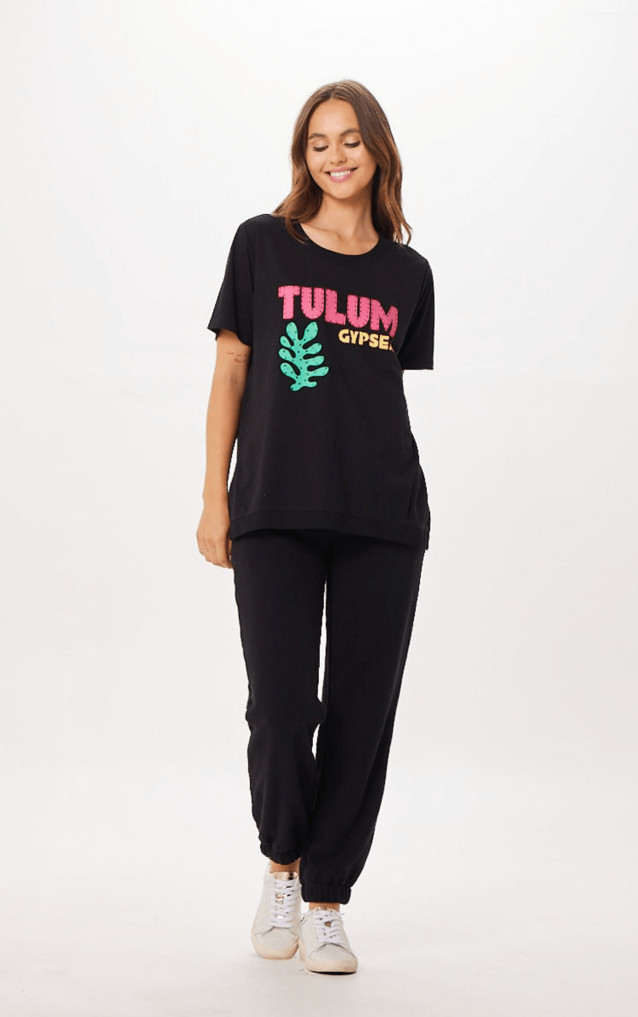 Vintage Havana | Black Tulum Jet Setter T-Shirt