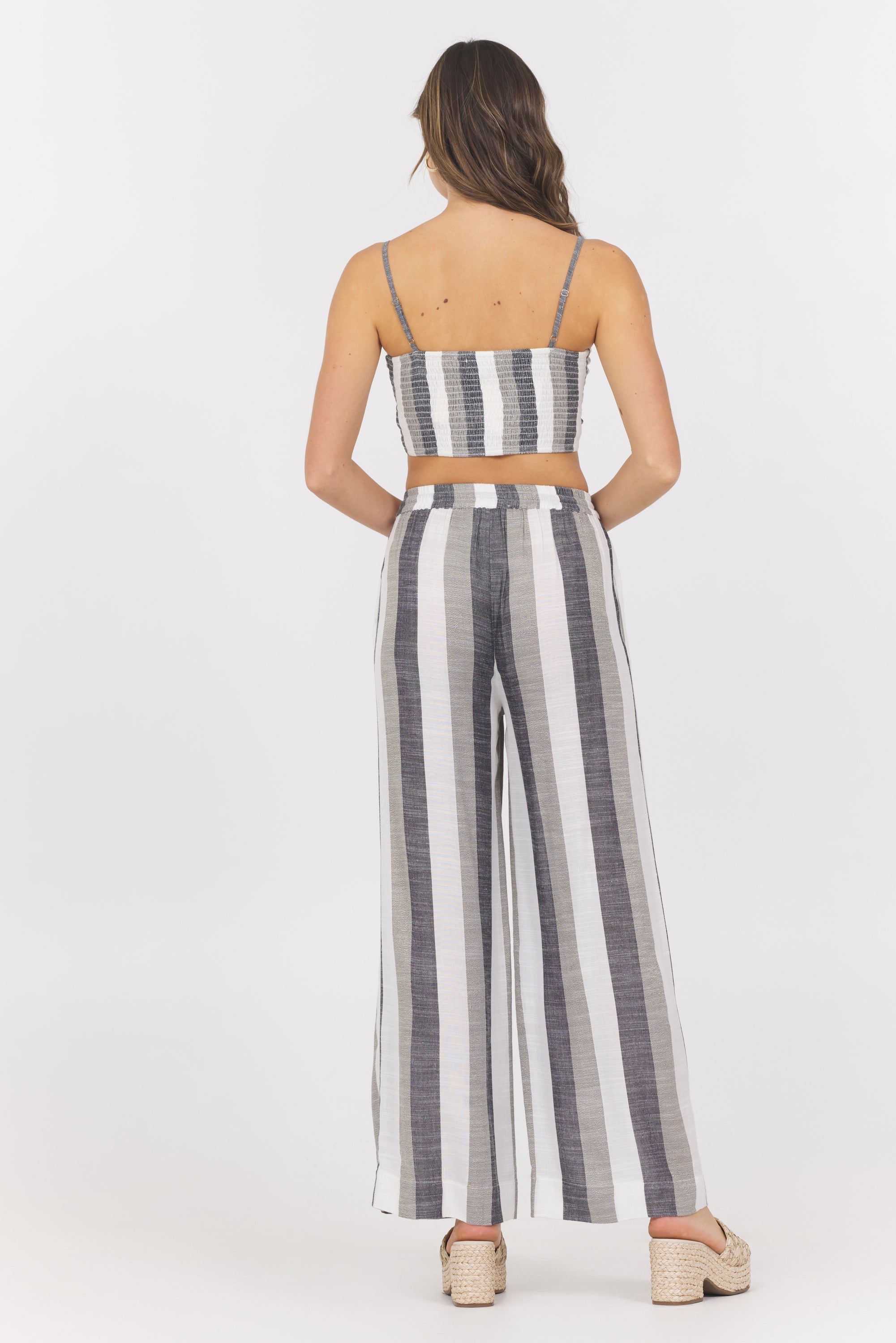 Vintage Havana | Metallic Stripe Cut Out Tank