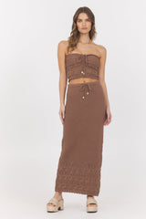 Vintage Havana | Pecan Crochet Tube Top