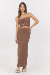 Vintage Havana | Pecan Crochet Tube Top