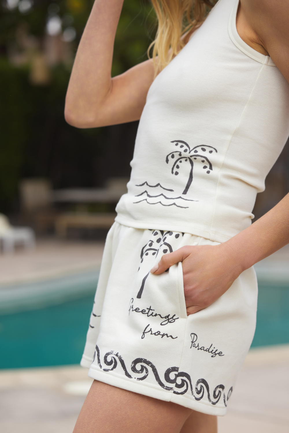 Vintage Havana | Sea Paradise Ribbed Tank Top