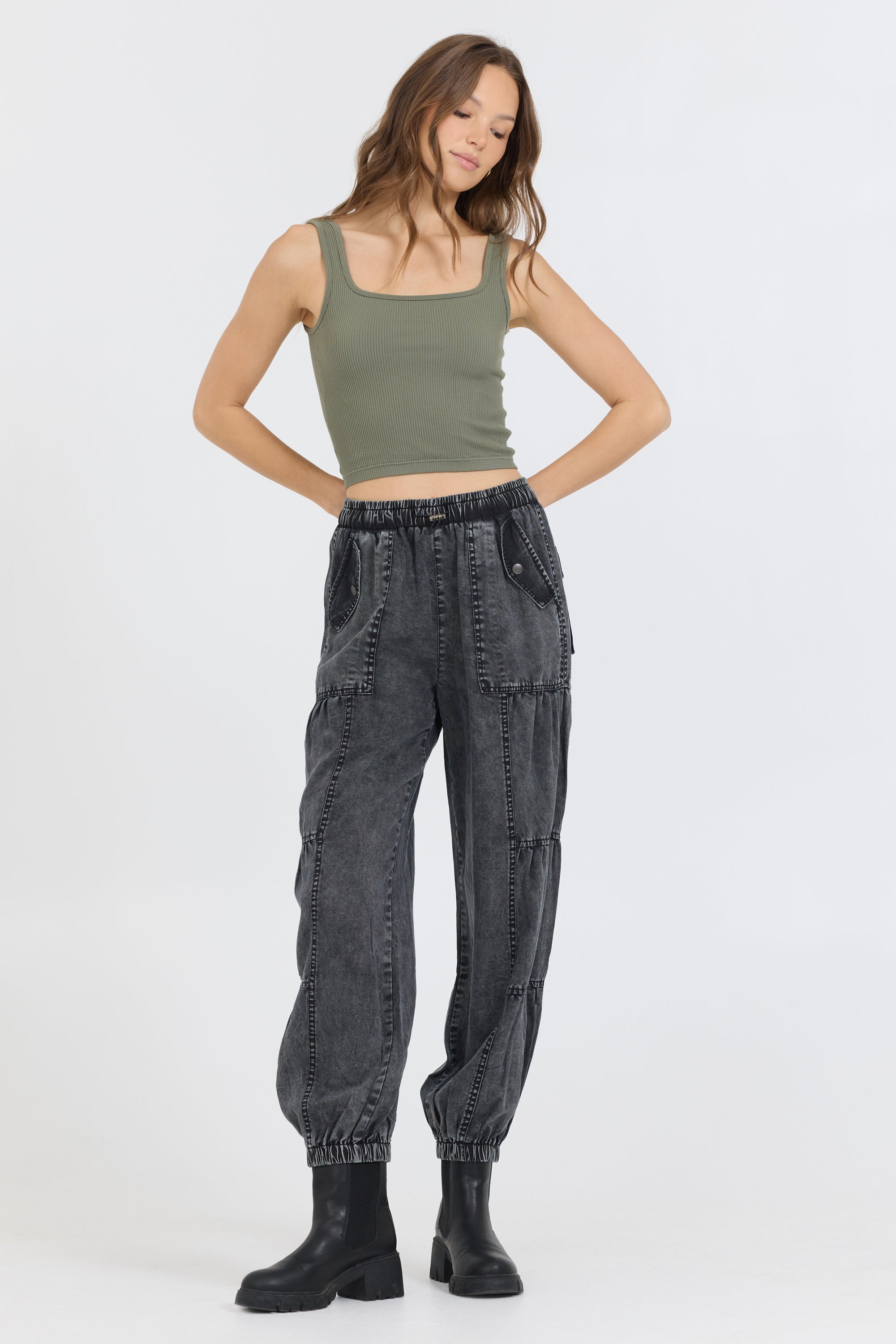 Vintage Havana | Olive Seamless Tank Top