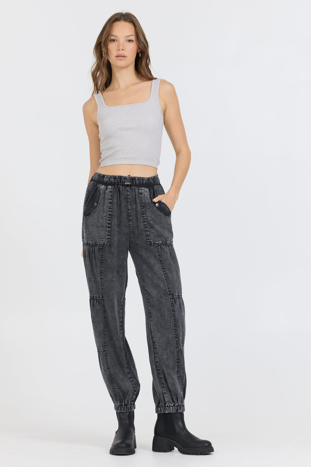 Vintage Havana | Heather Grey Seamless Tank Top