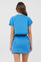 Vintage Havana | Azure Blue Fleece Tee w/ Print