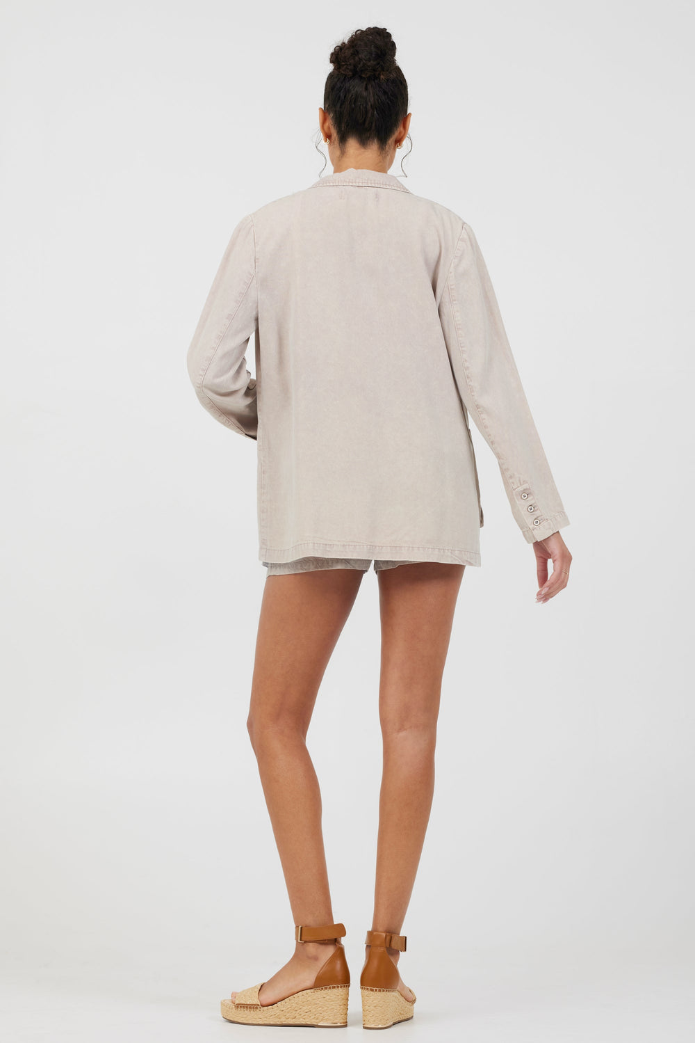 Vintage Havana | Khaki Tencel Blazer