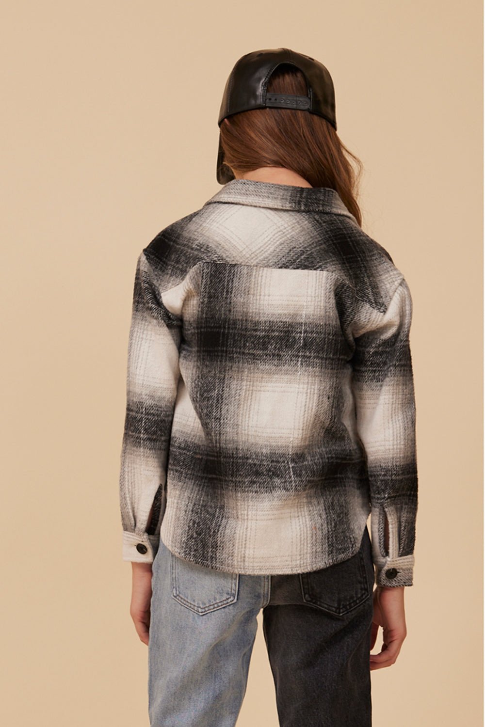 Vintage Havana | FLANNEL SHACKET- BLACK