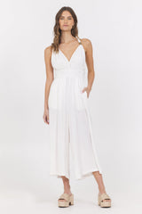 Vintage Havana | Linen Blend Jumpsuit