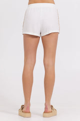 Vintage Havana | Washed Linen Shorts w/ Whip Stitch