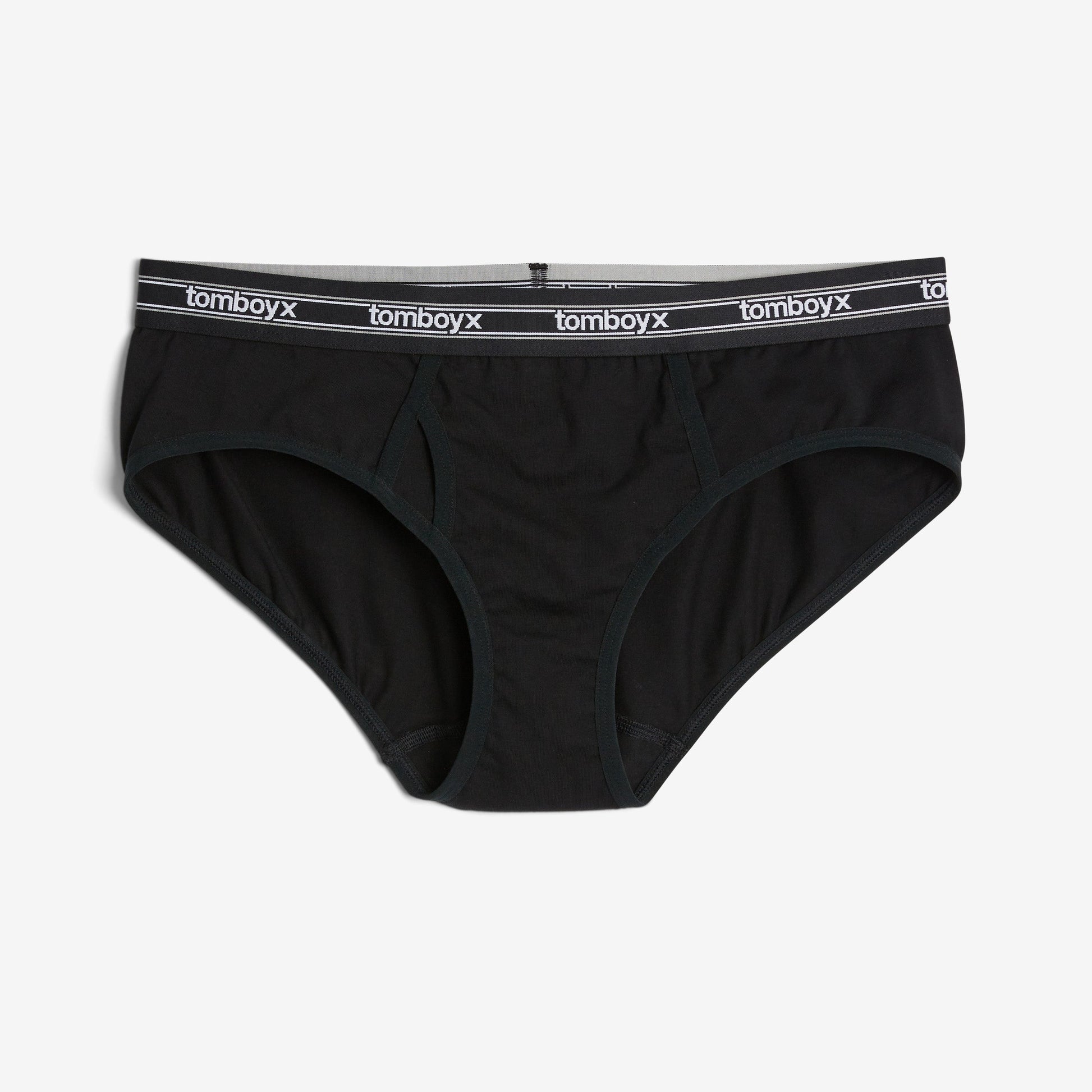 TomboyX Iconic Briefs - Black Retro Logo